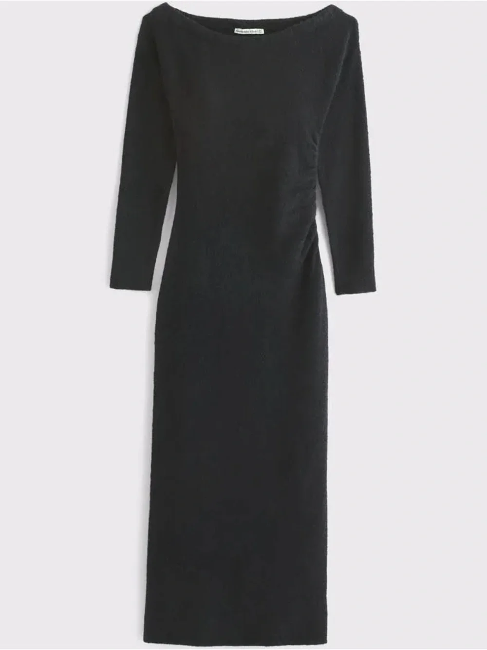 Abercrombie & Fitch Black Off-Shoulder Long Sleeve Maxi Dress
