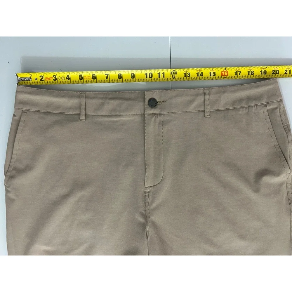 Faherty All Day Shorts Mens 38 Khaki Tan Drawstring Stretch‎