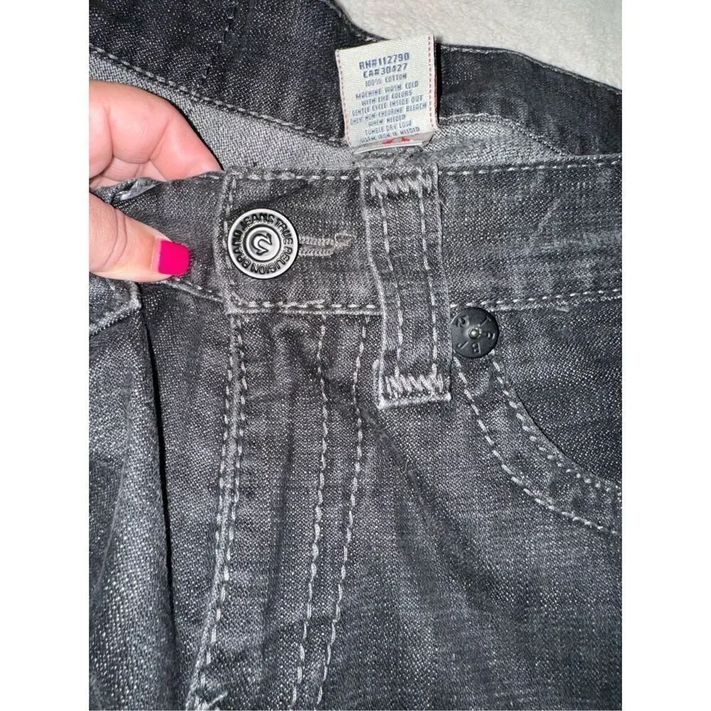 Vintage Y2K true religion black denim jeans size 33