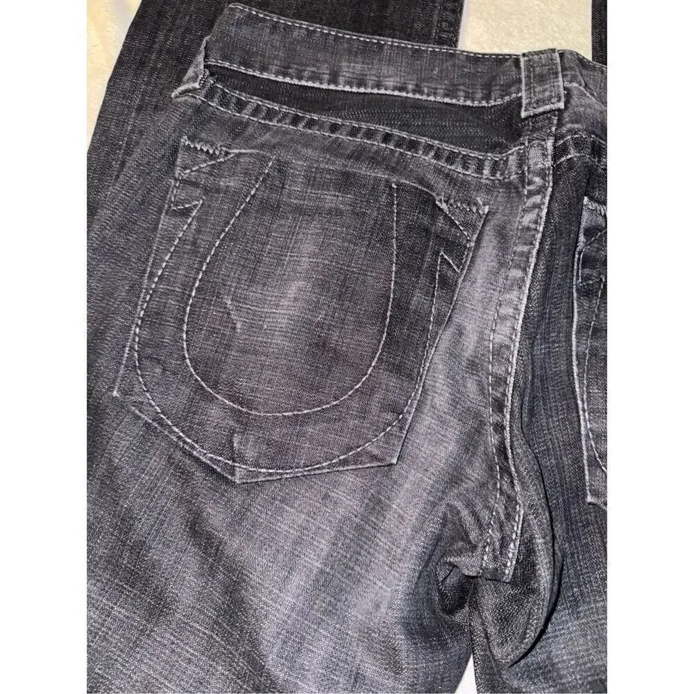 Vintage Y2K true religion black denim jeans size 33