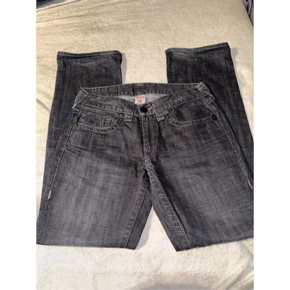 Vintage Y2K true religion black denim jeans size 33