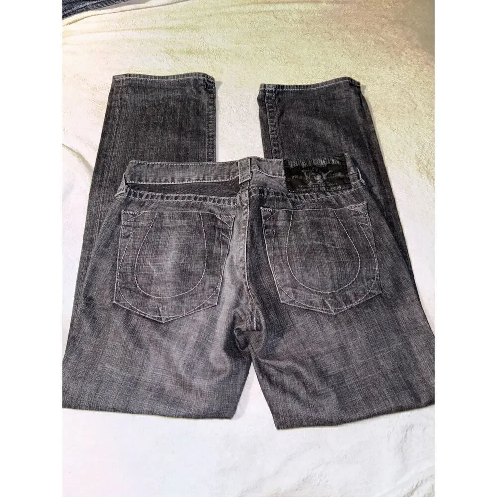 Vintage Y2K true religion black denim jeans size 33