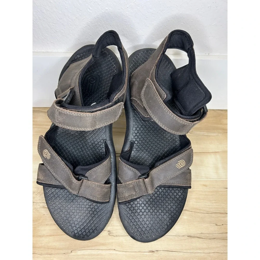 Teva Hiking Sandals Mens‎ Brown Leather Outdoor Walking 10 Gorpcore Active 6787