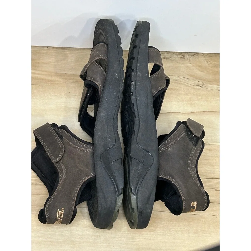 Teva Hiking Sandals Mens‎ Brown Leather Outdoor Walking 10 Gorpcore Active 6787