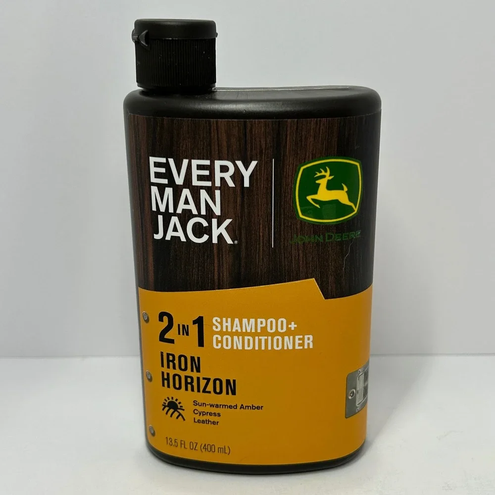 Every Man Jack John Deere 2-in-1 Shampoo Conditioner Iron Horizon 13.5 oz New