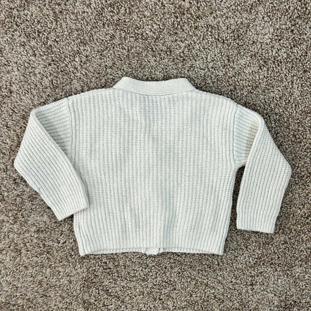 Baby‎ Gap I Brannan Bear Ribbed Knit Cardigan Sweater I Cream I Size 6-12 Months
