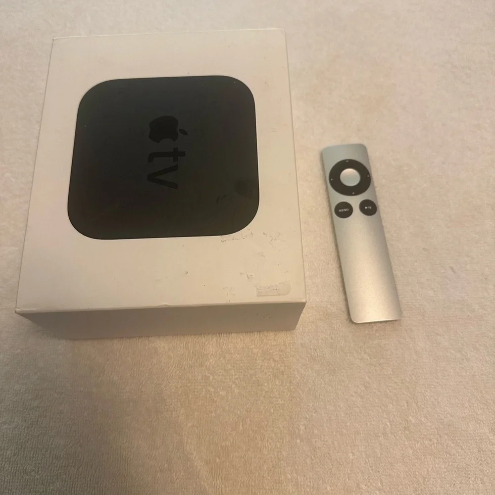 Apple TV with Silver Remote