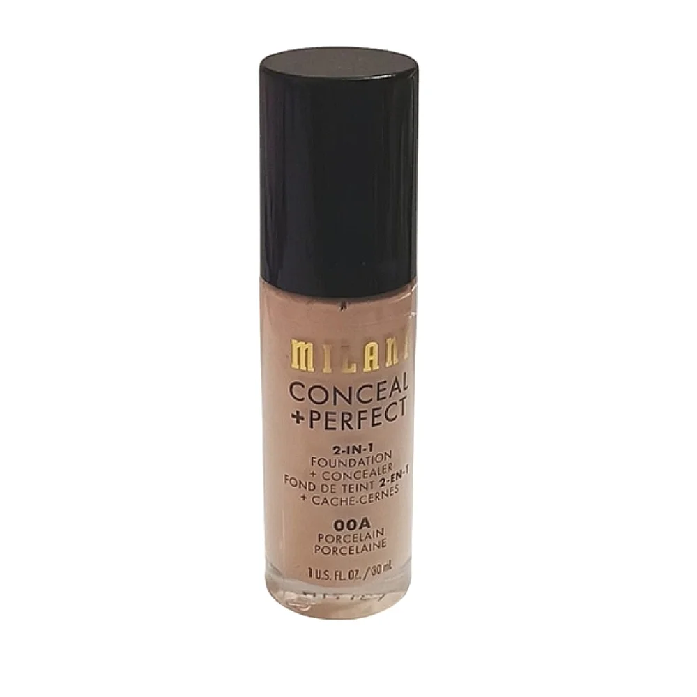 Milani Conceal + Perfect 2-in-1 Foundation + Concealer - 00A Porcelain