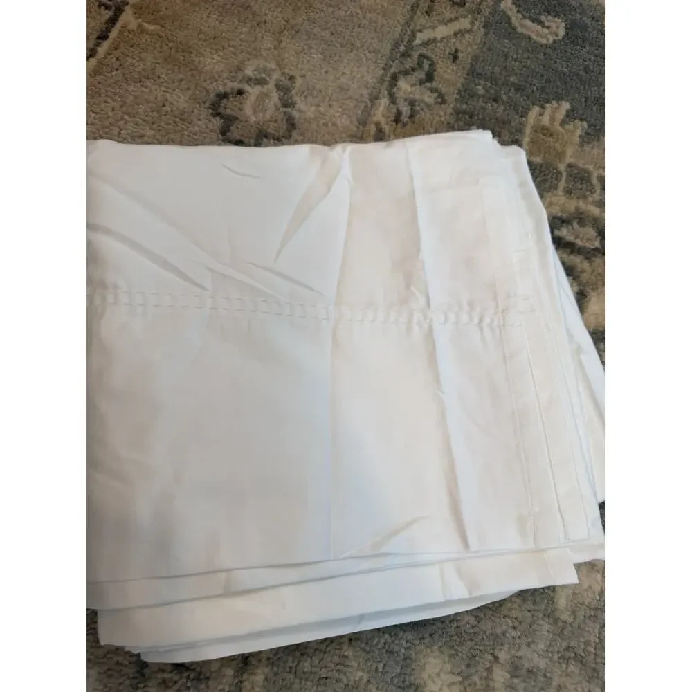 Nordstrom 100% Organic Cotton 400 Thread Count White Flat Sheet Twin NEW