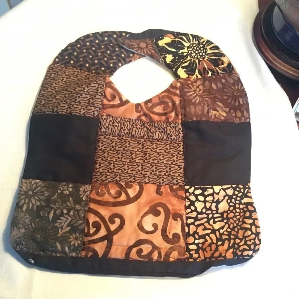 3/$25 or $12 ea. NWT Handmade Quilted Reversible Baby Bib.