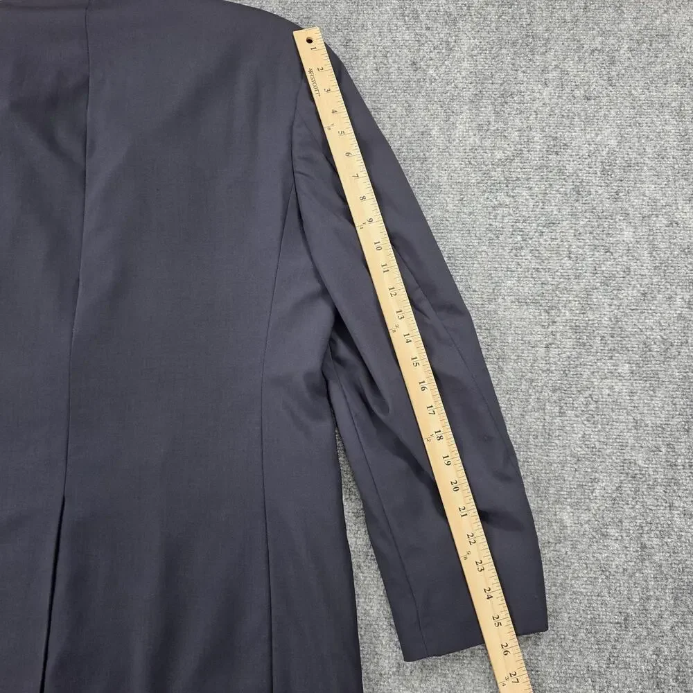Brooks Brothers Blazer Mens 42L Blue Worsted Wool Two Button Suit Jacket USA