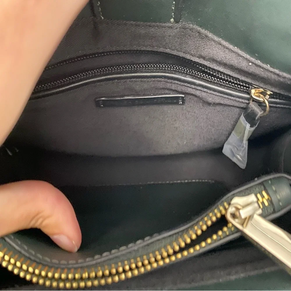 French Connection Preppy Casual  Chic Aria Knot Detail Tote Hand Bag‎ Green