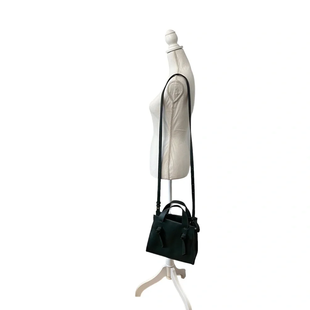 French Connection Preppy Casual  Chic Aria Knot Detail Tote Hand Bag‎ Green