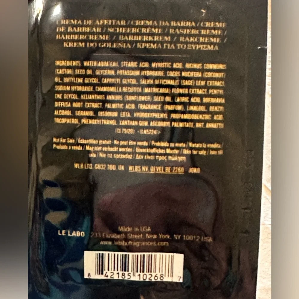Le Labo Inc.‎ Shaving Cream Sample 3ml