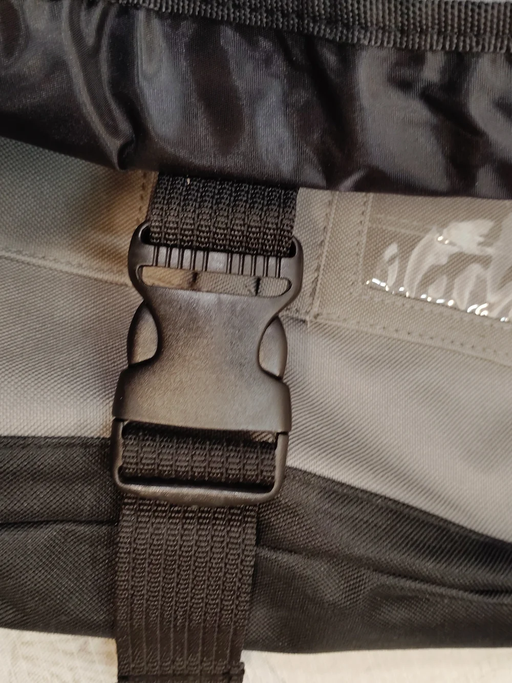 Mobil Iron Gray and Black Messenger Bag