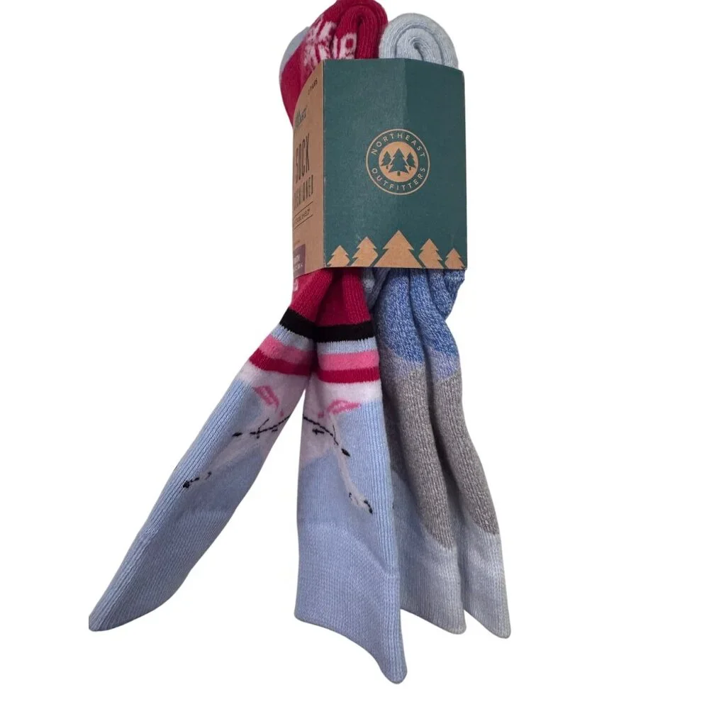 2- Northeast Outfitters 13c - 4 Youth Ski Socks Neo Snowsport Polar Bear Fully C