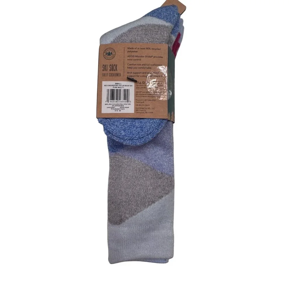 2- Northeast Outfitters 13c - 4 Youth Ski Socks Neo Snowsport Polar Bear Fully C