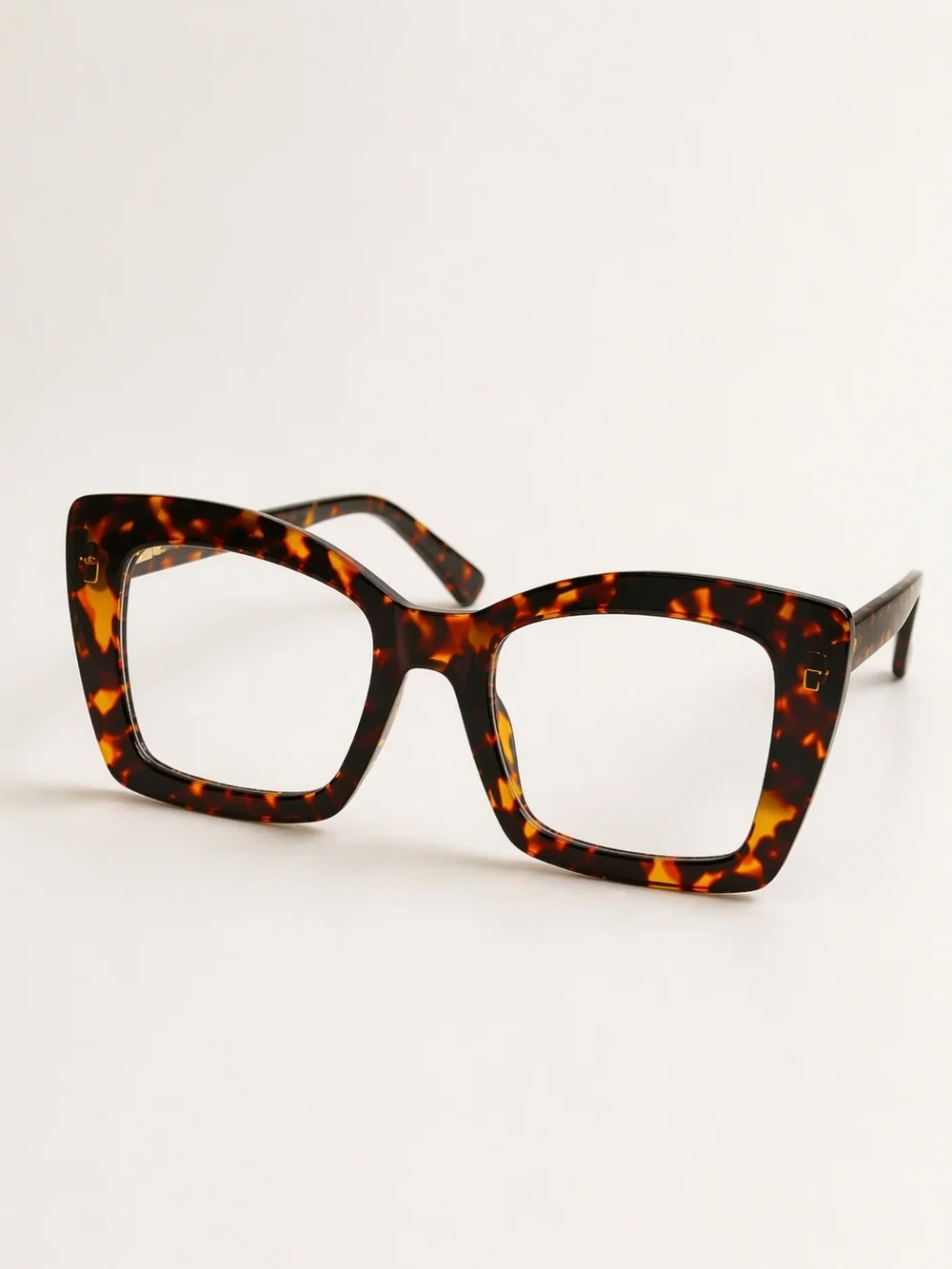 +2.00 Oversized Tortoiseshell Square Frame Readers Eyewear