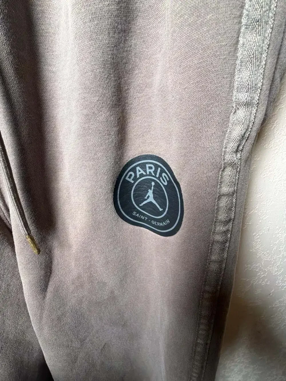 Jordan x PSG Fleece Sweatpants in Taupe Haze Small DZ2949-274‎