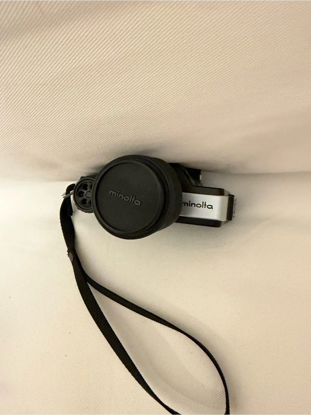 Vintage Minolta 110 Zoom SLR with Leather Bag and Strap