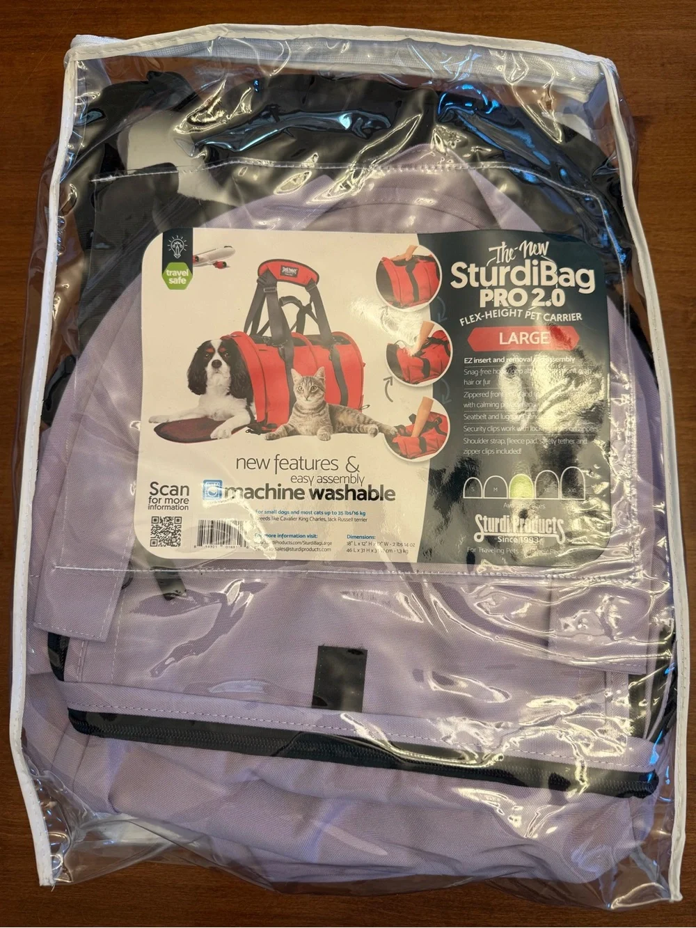 SturdiBag Pro 2.0 Pet Carrier, Size Large