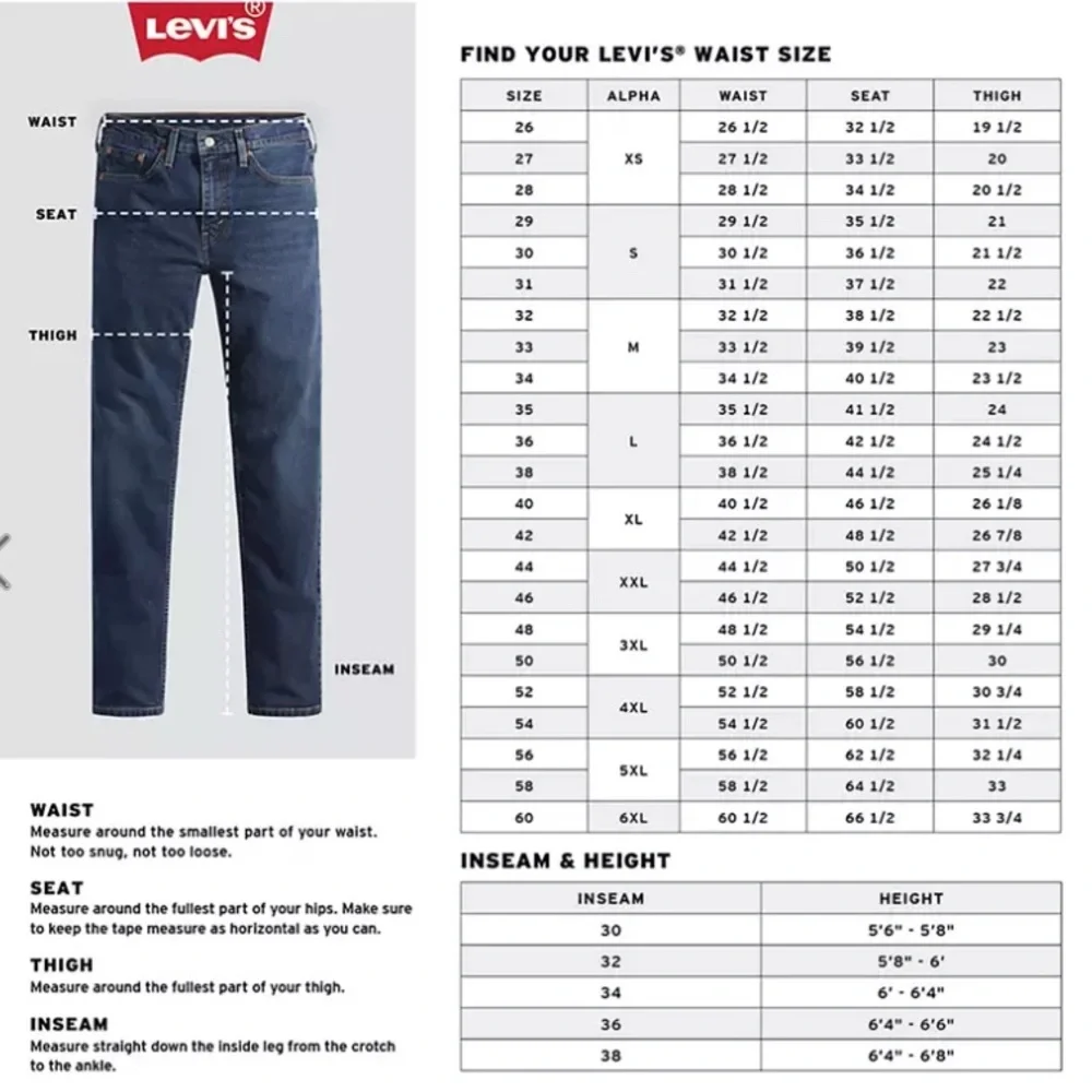 Levi's 569 Loose Straight Fit Men’s Jeans 44x32 NWT
