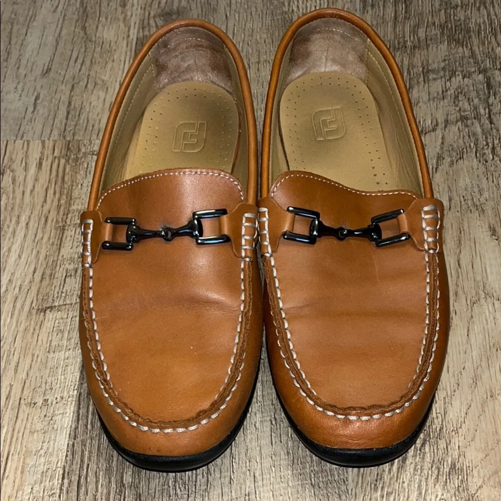 Footjoy Club Casual Shoes‎ Leather Horse Bit Loafers Mens Size 9.5 W