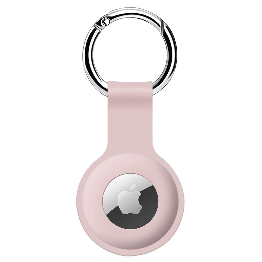 Apple AirTag Pink Silicone Keychain Case