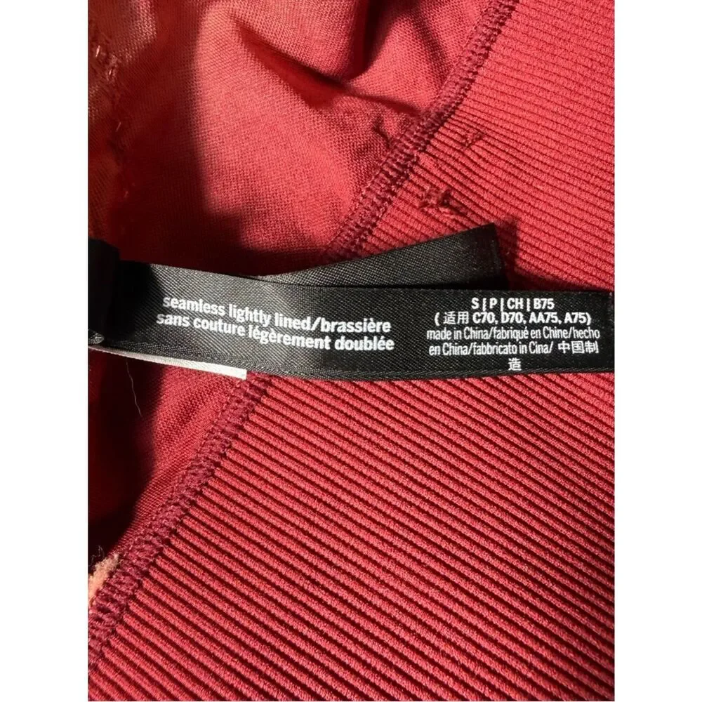 Pink Active Like New Ombré Seamless Light Support Racerback Sports Bra Small