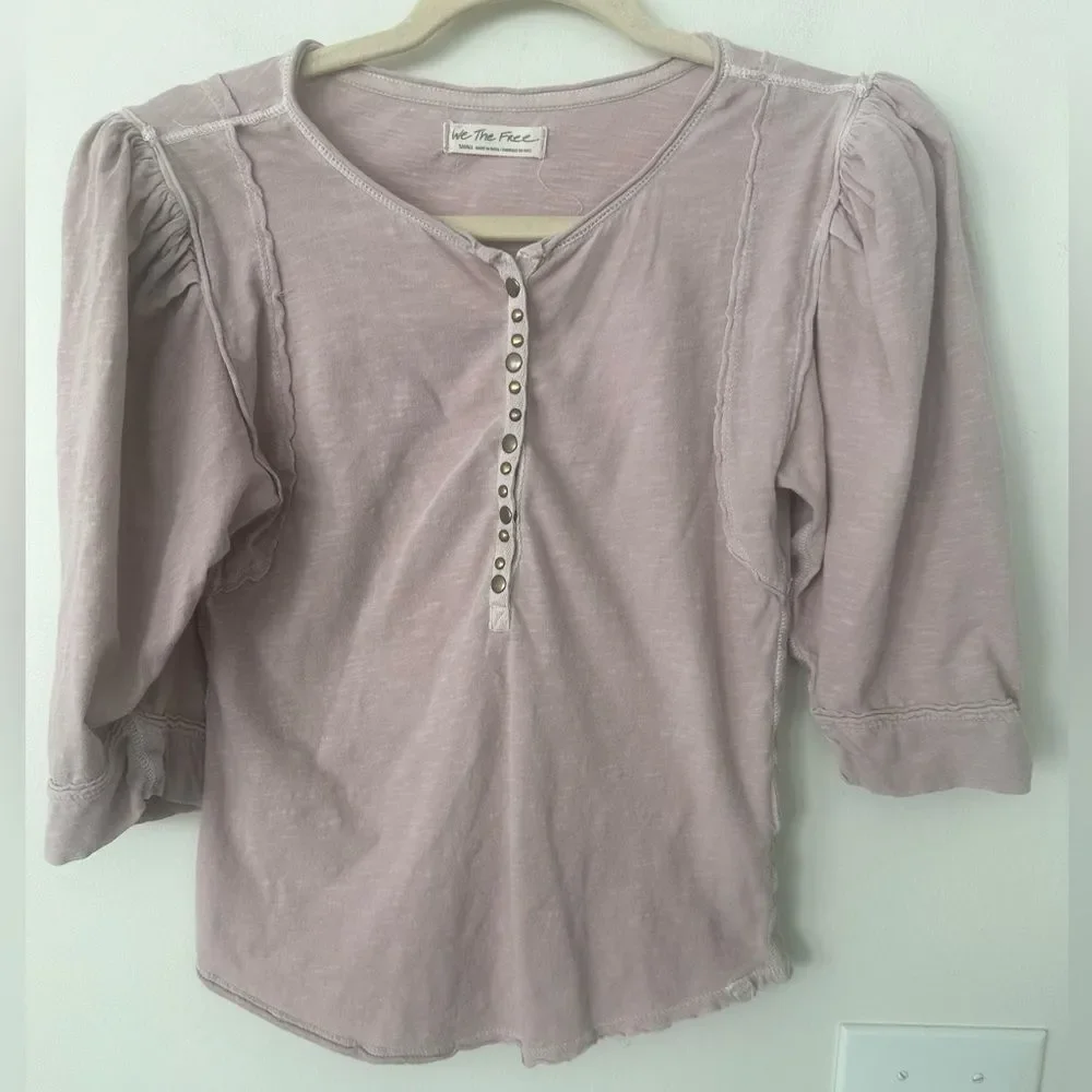Free People henley rose top
