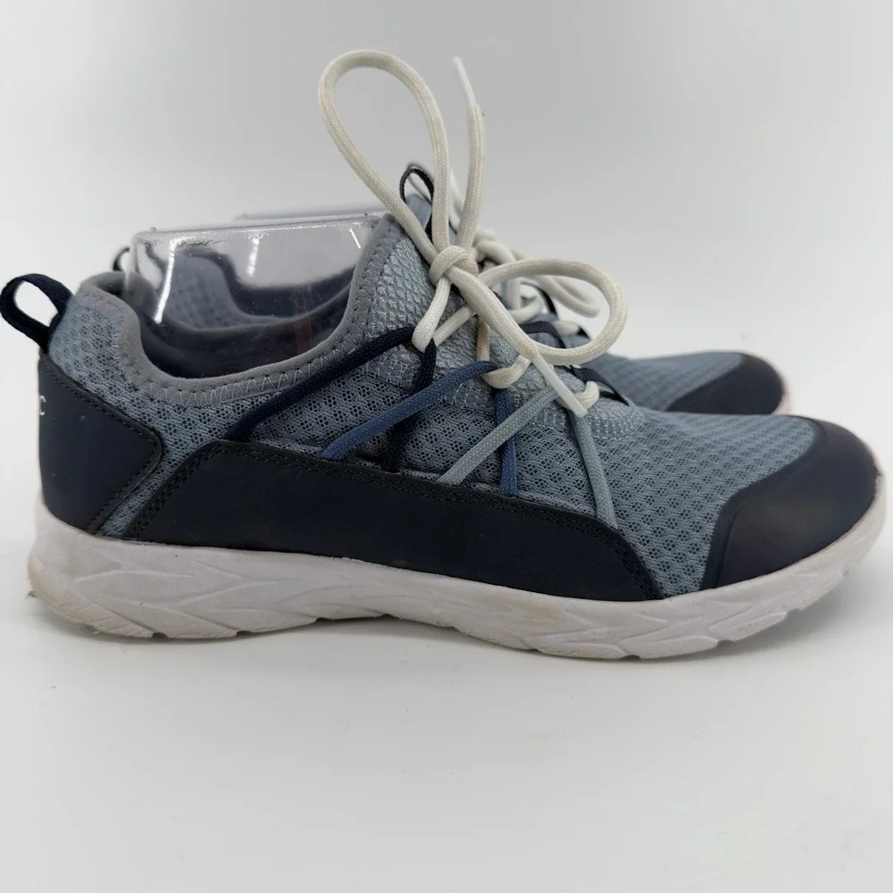 Vionic Zeliya Womens 8.5‎ Grey Navy Blue Mesh Orthotic Walking Sneakers Shoes