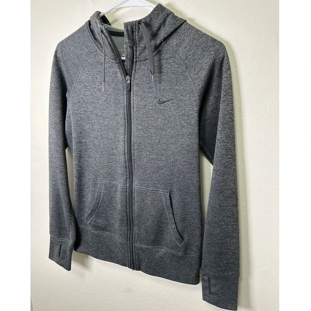 Nike Therma Fit Full Zip Hoodie Gray Heather Women's XS Athletic‎ Warm