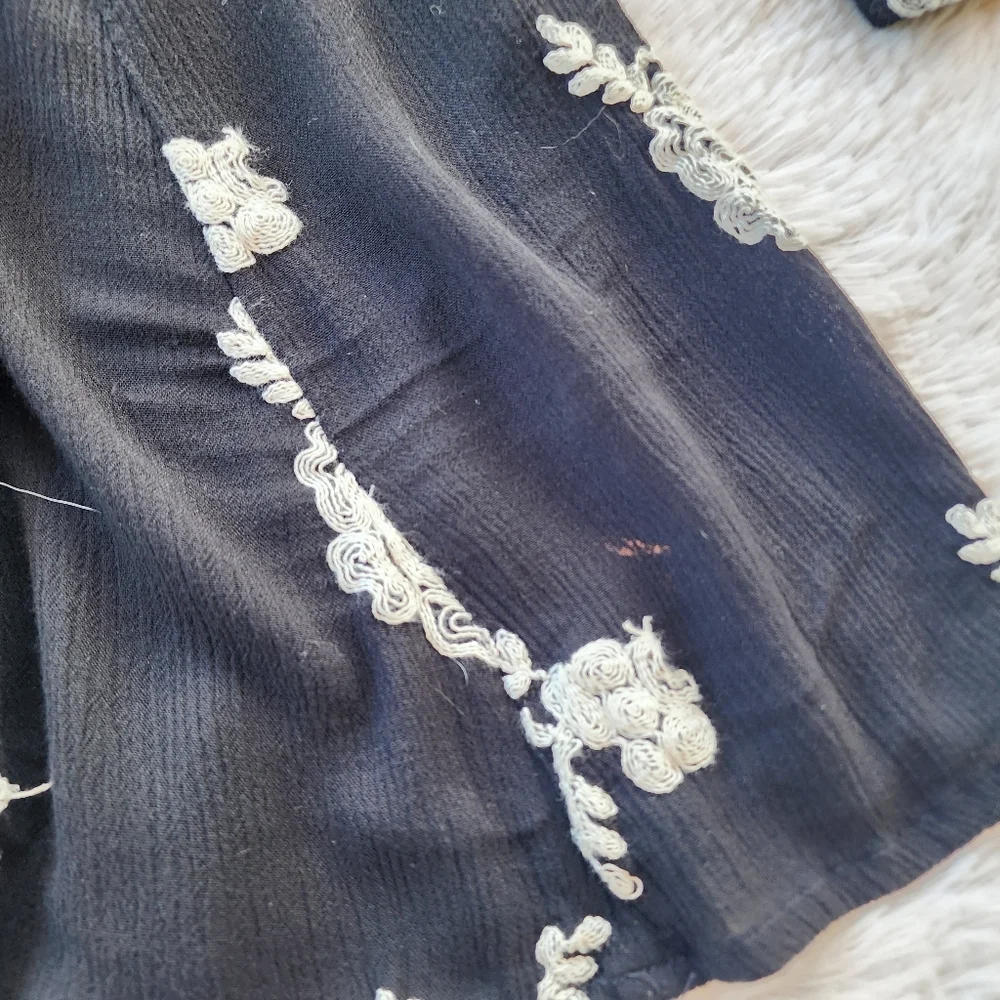 Free People Emma Emboidered Floral‎ Mini Dress