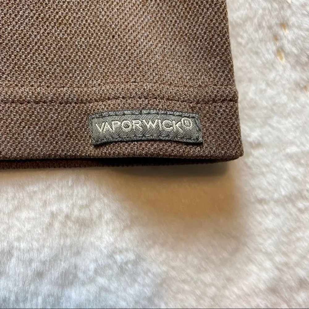 The North Face 1/4 Zip Long Sleeve Shirt Brown Gray