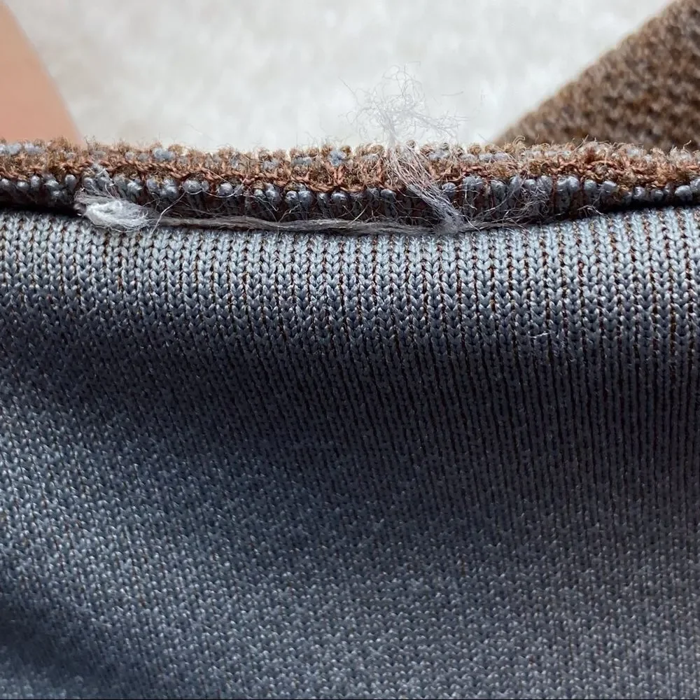 The North Face 1/4 Zip Long Sleeve Shirt Brown Gray