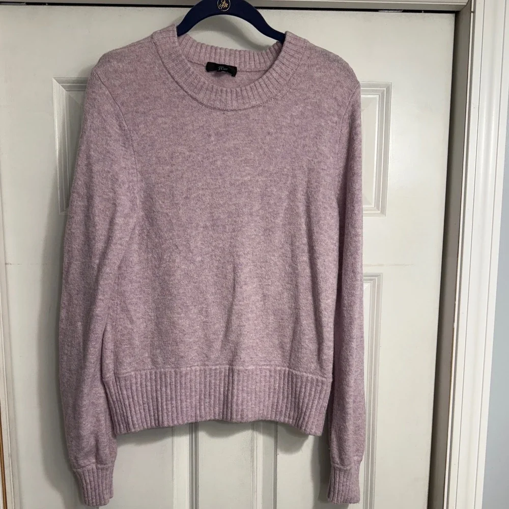 J. Crew Lavender‎ Merino Wool Alpaca Blend Crewneck Sweater Size Small