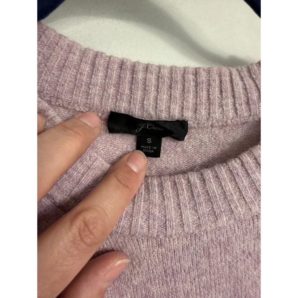 J. Crew Lavender‎ Merino Wool Alpaca Blend Crewneck Sweater Size Small