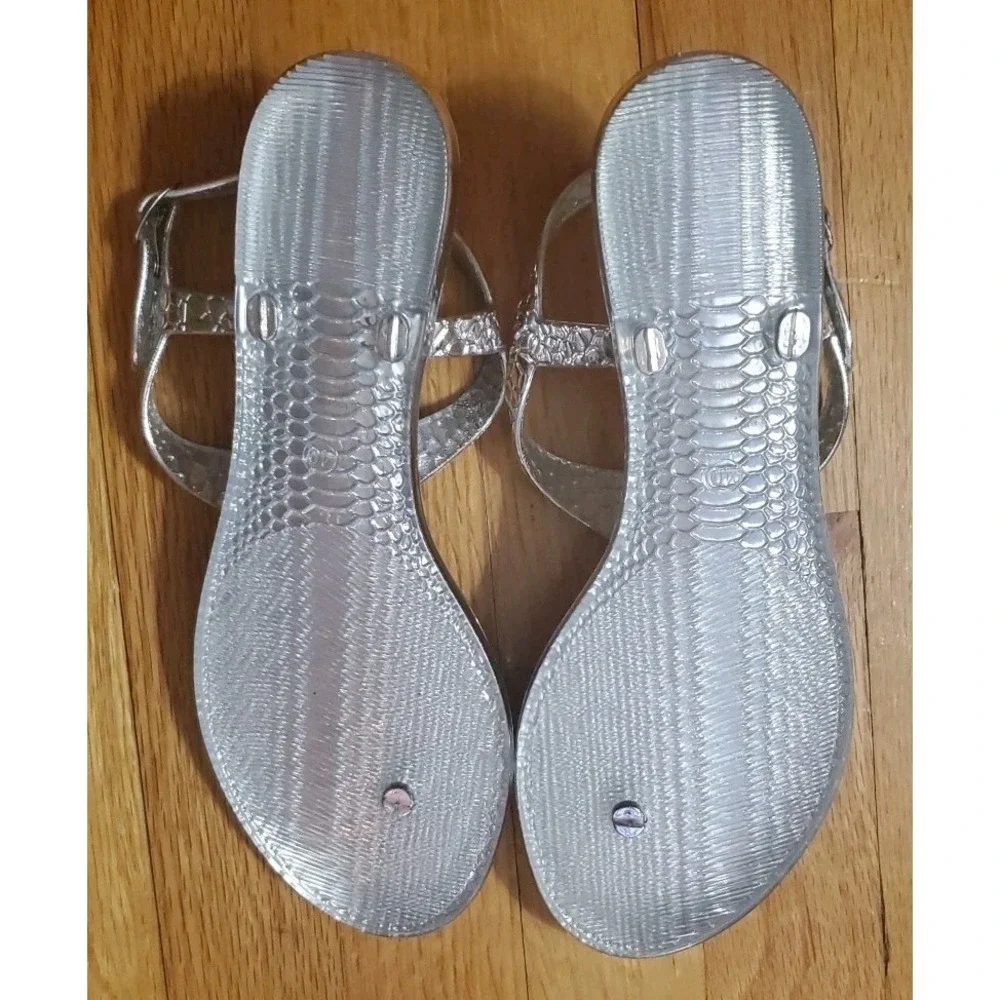 NOMAD Tootsie Sandal Silver‎ Snake Prink Women's Size 9