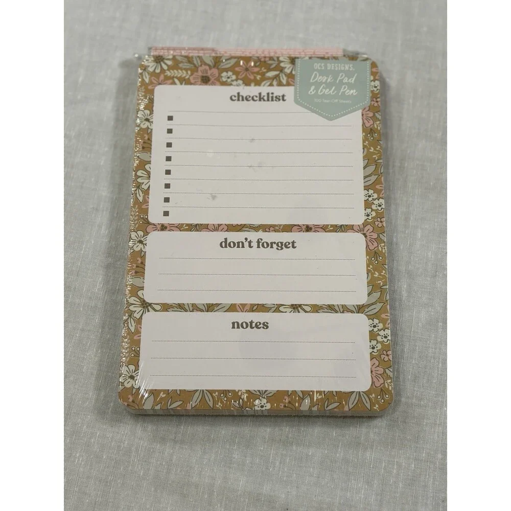 OCS Designs Don’t Forget Note Pad 100 Sheets Ochre Oasis