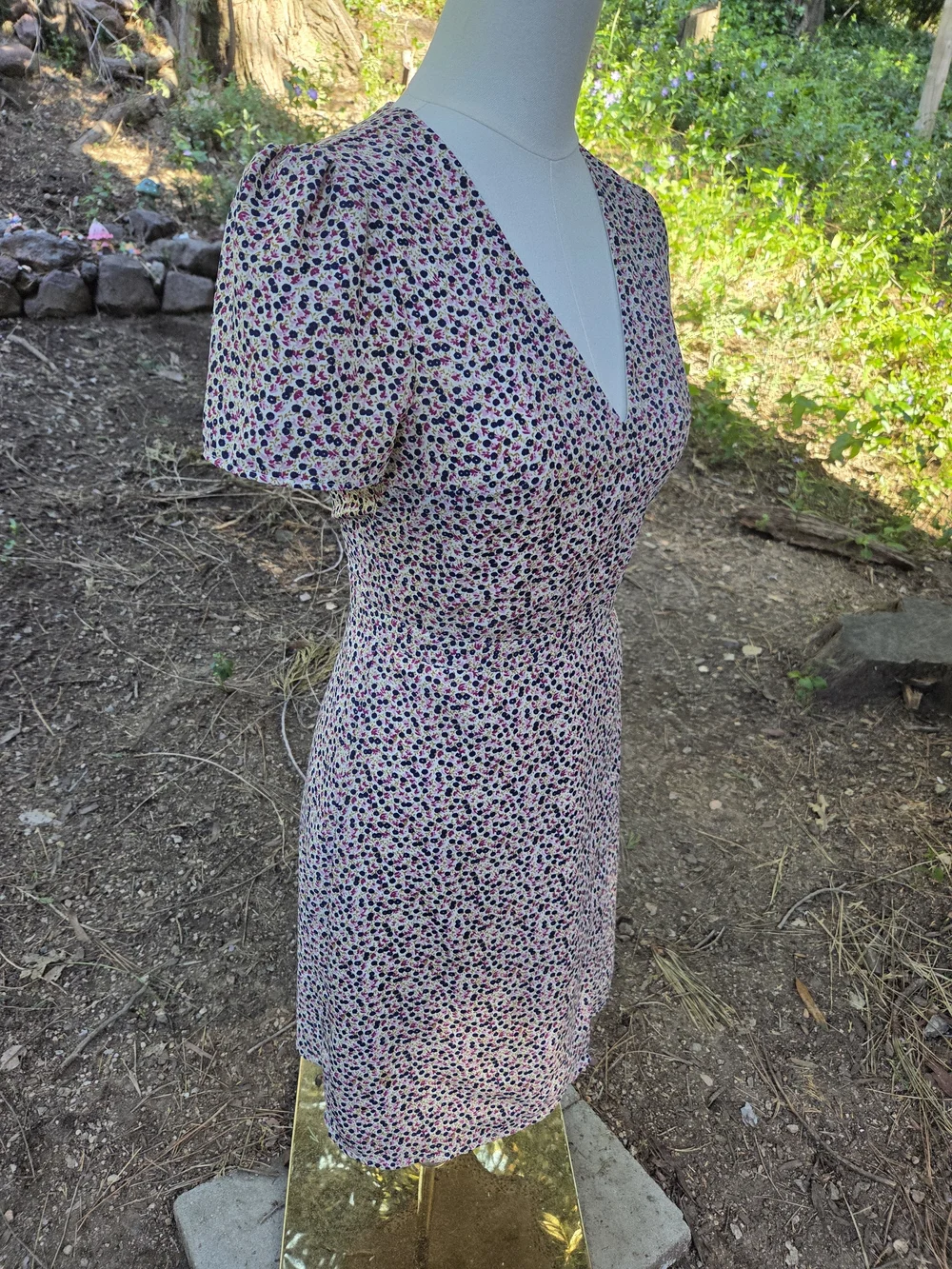J. Crew Mercantile Floral V-Neck Short Sleeve Dress Size 00‎