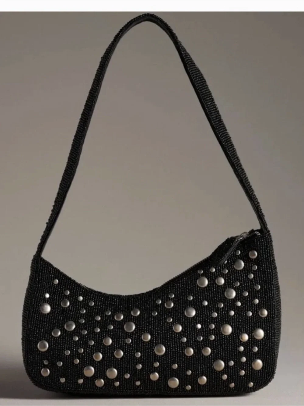 by Anthropologie Asymmetric Beaded Shoulder Bag