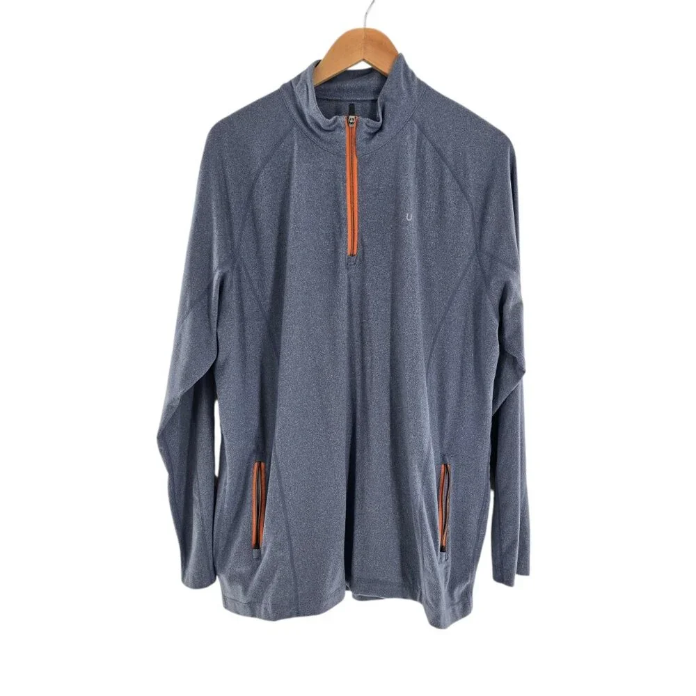 UNTUCKit Pullover Mens XL Blue Quarter Zip Pullover Stretch Performance‎ Golf