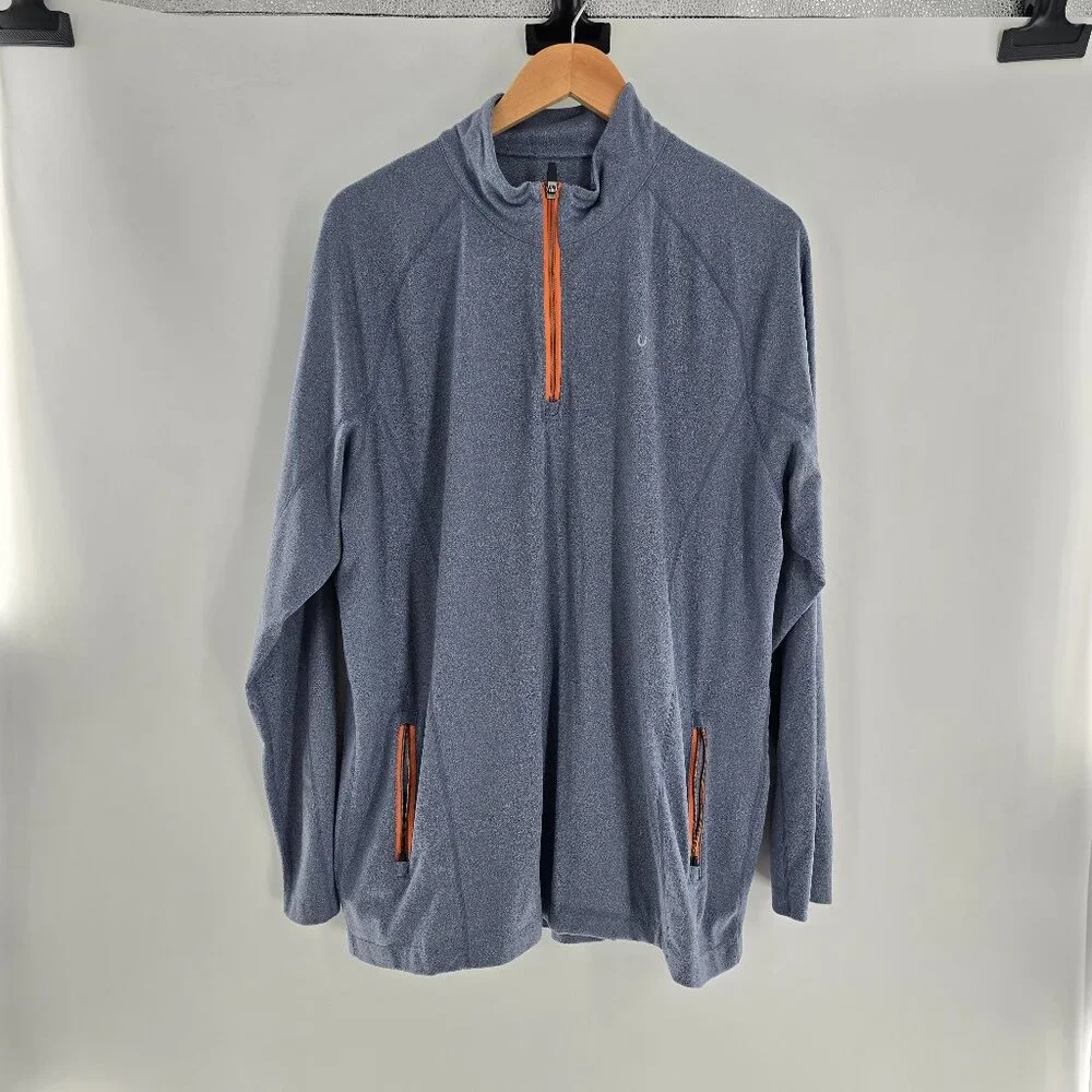 UNTUCKit Pullover Mens XL Blue Quarter Zip Pullover Stretch Performance‎ Golf