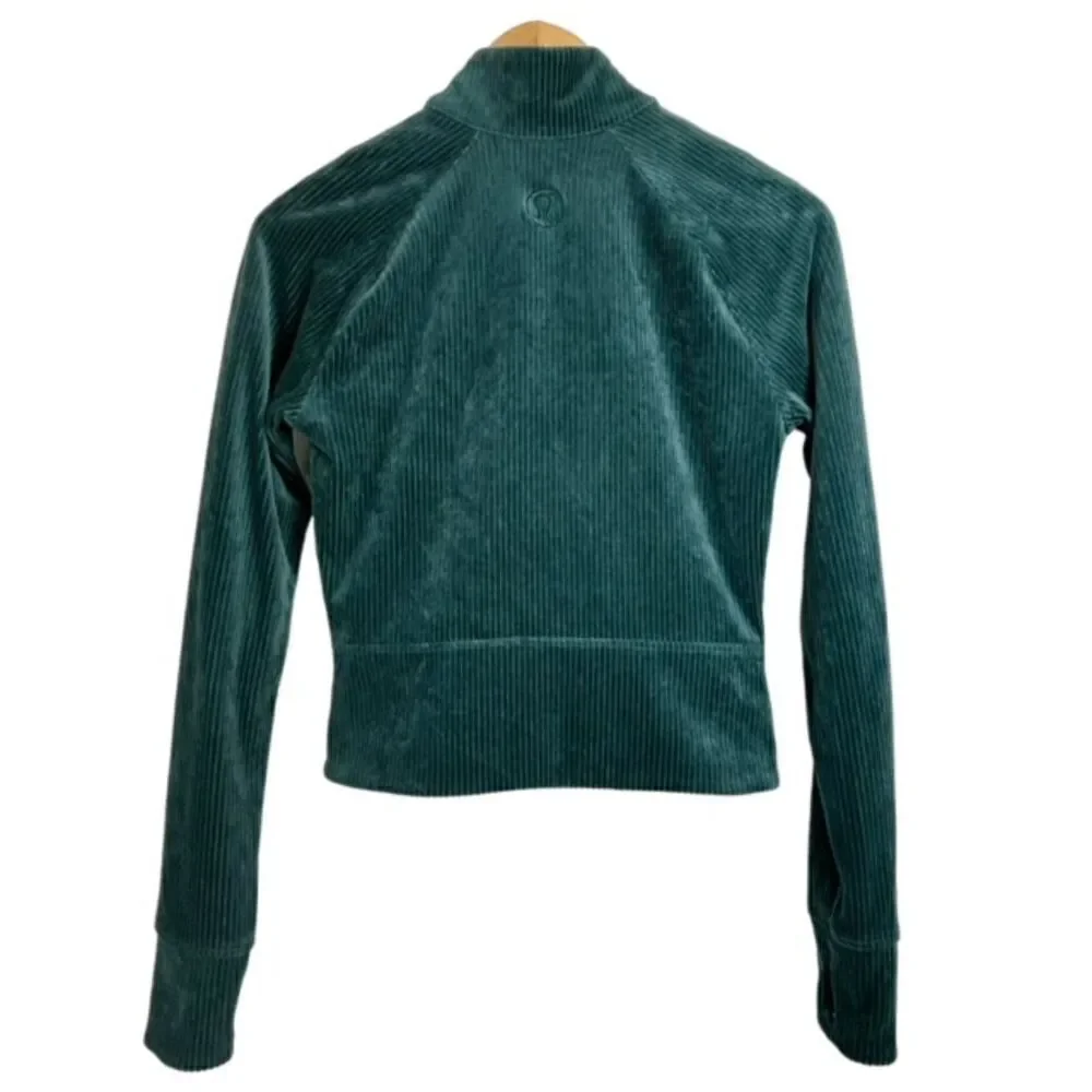 Lululemon Scuba Track Jacket *Velvet Cord Storm Teal