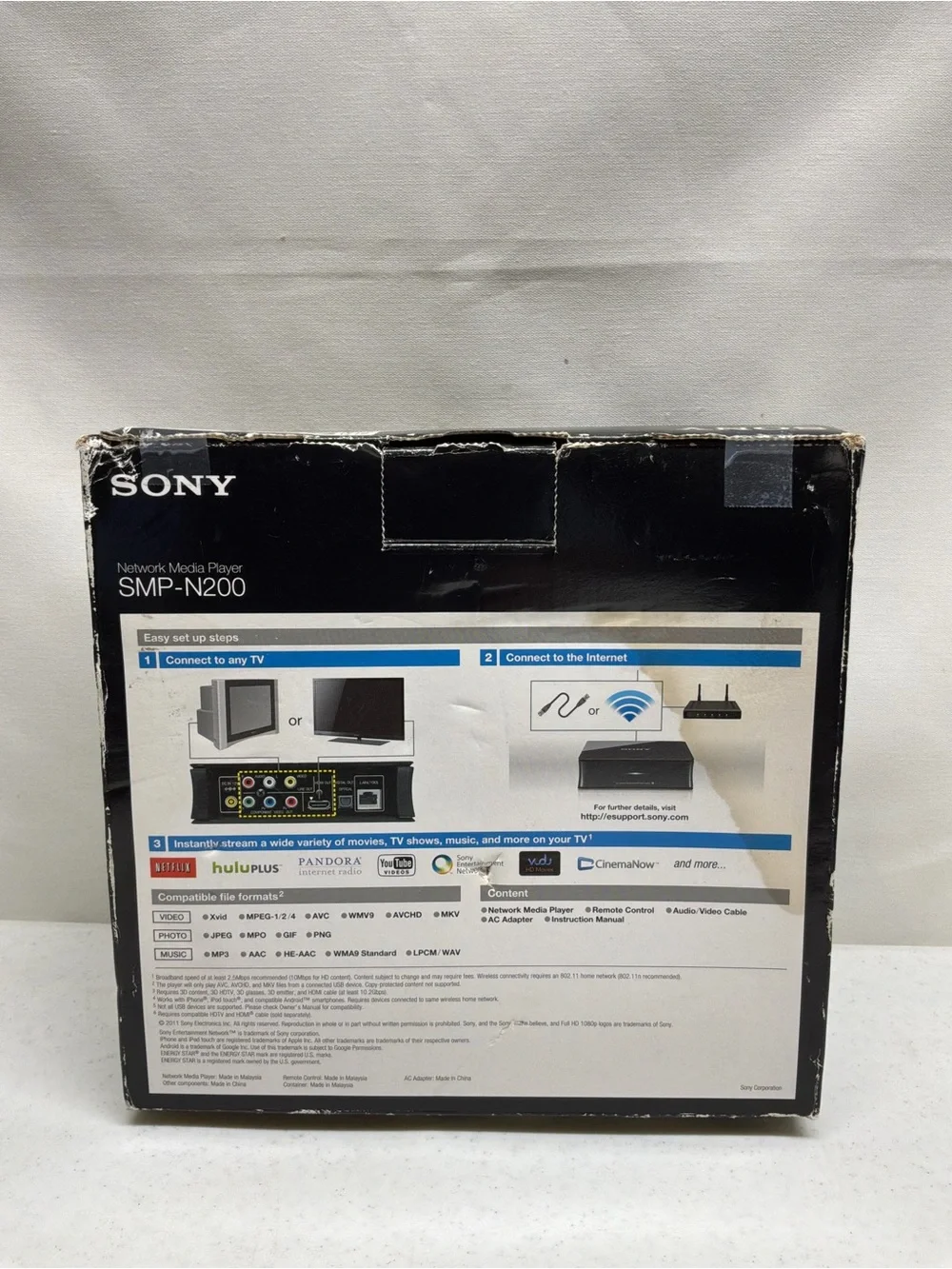 Sony Black Streaming Media Player (SMP-N200)