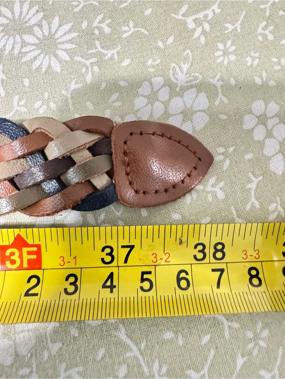 Colorful Braided Belt - Genuine Guatemalan Leather - Women's Size M/L