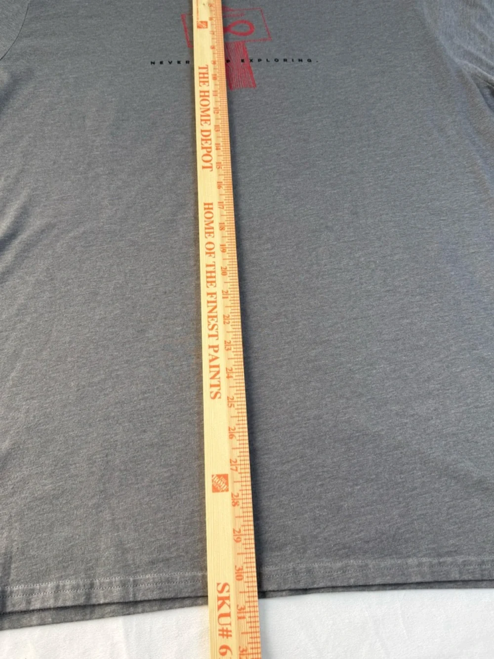 The North Face Gray Long-Sleeve Crewneck Shirt with‎ Red Graphic