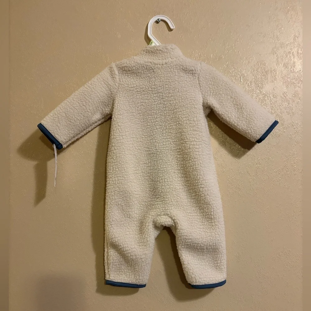 NWT Carters Baby Color Block Fleece Zip-Up Jumpsuit sz 3m
