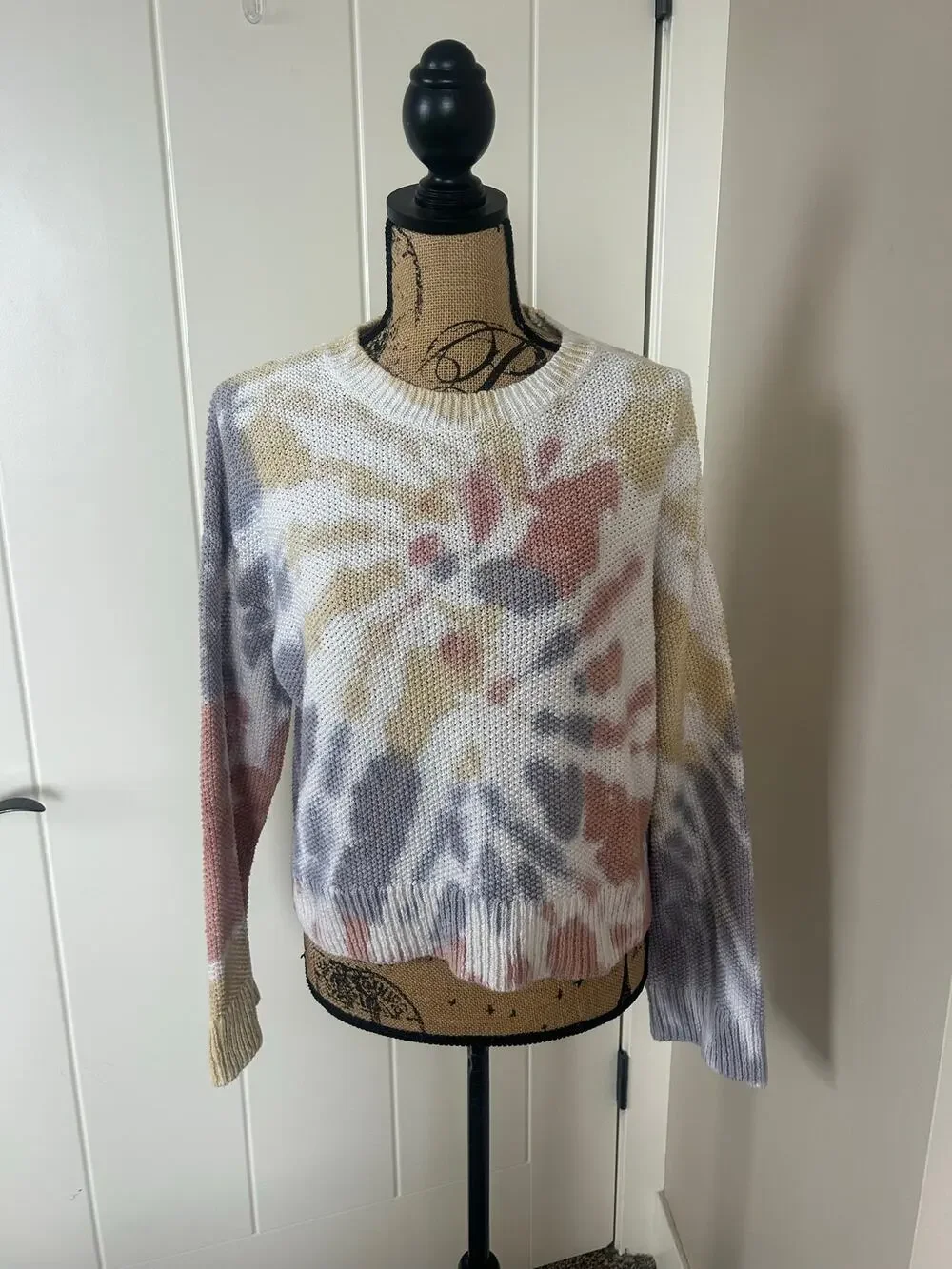 Madewell Rainbow Tie-Dye Westford Pullover Sweater Size Small