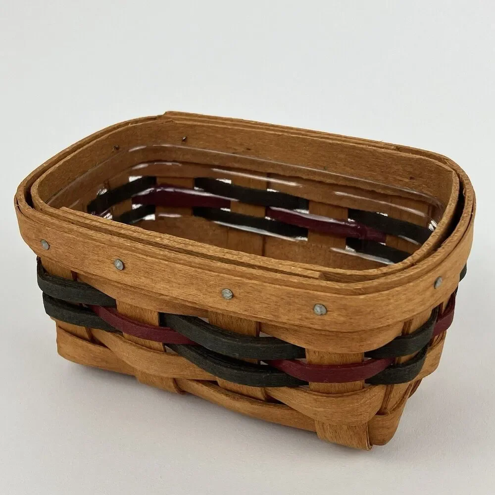 Longaberger Business Card Basket 1994 | /w Protector Home Storage VTG (17477)